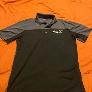 Coca Cola Men's Polo Shirt in Black and Gray